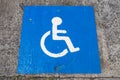 Disabled blue parking sign