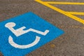 Disabled blue parking sign