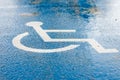 Disabled blue parking sign Royalty Free Stock Photo