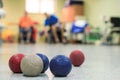 Disabled persons playing Boccia Royalty Free Stock Photo