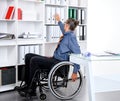 Disabled business man in wheelchair Royalty Free Stock Photo