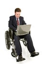 Disabled Businessman & Computer