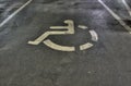 Disabled Car Parking Sign Royalty Free Stock Photo