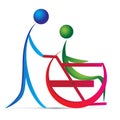 Disabled care logo. Royalty Free Stock Photo