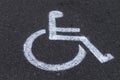 Disabled carpark sign Royalty Free Stock Photo