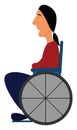 Disabled carriage , vector or color illustration