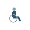 Disabled color style icon. sign design. wheelchair icon icon design template. Trendy style, vector eps 10. Icon pictogram