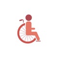 Disabled color style icon. sign design. wheelchair icon icon design template. Trendy style, vector eps 10. Icon pictogram