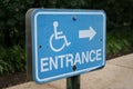 Disabled entrance sign