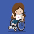 DISABLED GIRL BROWN STRAIGHT 03