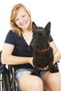 Disabled Girl with Dog Royalty Free Stock Photo
