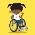 DISABLED GIRL RIGHT CURL YELLOW 02