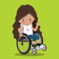 DISABLED GIRL RIGHT CURL YELLOWGREEN 06