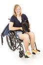 Disabled Girl with Scotty Dog Royalty Free Stock Photo