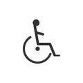 Disabled handicap icon isolated. Wheelchair handicap sign. Flat design Royalty Free Stock Photo