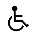 Disabled handicap icon, wheelchair parking sign isolated Royalty Free Stock Photo