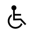 Disabled handicap icon, wheelchair parking sign isolated Royalty Free Stock Photo