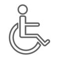 Disabled handicap icon, wheelchair parking sign isolated Royalty Free Stock Photo