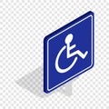 Disabled handicap isometric icon
