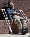 Homeless Man in Denver, Colorado.