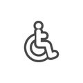 Disabled icon design template vector isolated Royalty Free Stock Photo