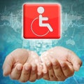 Disabled icon on hand