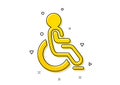 Disabled icon. Handicapped wheelchair sign. Vector