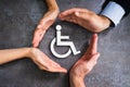 Disabled Icon. Worker Injury And Disability Royalty Free Stock Photo