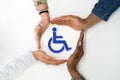 Disabled Icon. Worker Injury And Disability Royalty Free Stock Photo