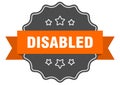 disabled label Royalty Free Stock Photo
