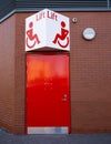 Disabled lift entrance at the Main Stand Anfield Liverpool May 2020