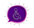 Disabled line icon. Handicapped wheelchair sign. Vector