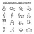 Disabled line icons