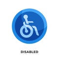 disabled logo isolated on white background for your web, mobile