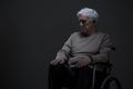 Disabled and lonely old man Royalty Free Stock Photo