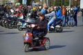 Disabled man at bikers meeting