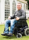 Disabled men in Wheelchair. Royalty Free Stock Photo