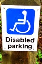 Disabled parking Royalty Free Stock Photo