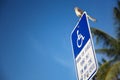 Disabled parking lot sign Royalty Free Stock Photo