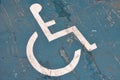 Disabled parking permit sign Royalty Free Stock Photo