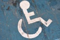 Disabled parking permit sign Royalty Free Stock Photo