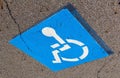 Disabled parking sign Royalty Free Stock Photo