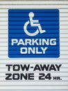 Disabled parking sign Royalty Free Stock Photo