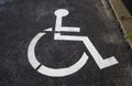 Disabled Parking Space Royalty Free Stock Photo