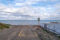 Disabled parking stall near a beach Royalty Free Stock Photo