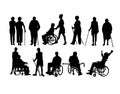 Disabled People Silhouettes