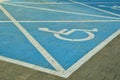Disabled person parking sign. Royalty Free Stock Photo