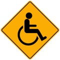 Disabled person sign