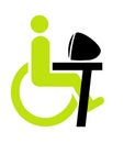 Disabled person on wheel chair