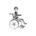 Disabled person in a wheelchair